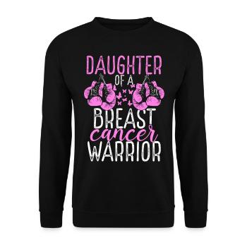 Daughter Breast Cancer Awareness Month Ribbon - Unisex Pullover - Schwarz - Vorne - Alina (178cm) & Michal (187cm)