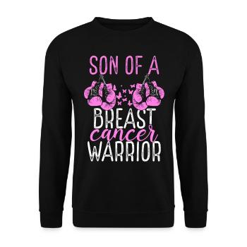 Son Breast Cancer Awareness Month Ribbon - Unisex Pullover - Schwarz - Vorne - Alina (178cm) & Michal (187cm)