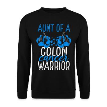 Aunt Colon Cancer Awareness Niece Nephew - Unisex Pullover - Schwarz - Vorne - Alina (178cm) & Michal (187cm)
