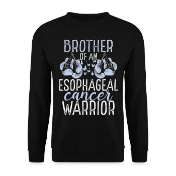 Frère Frère jumeau de sensibilisation au cancer de l’œsophage Frère ou sœur - Sweat-shirt Unisexe - noir - Devant - Alina (178cm) & Michal (187cm)
