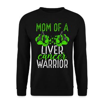 Mom Liver Cancer Awareness Mothers Day Mama - Unisex Pullover - Schwarz - Vorne - Alina (178cm) & Michal (187cm)