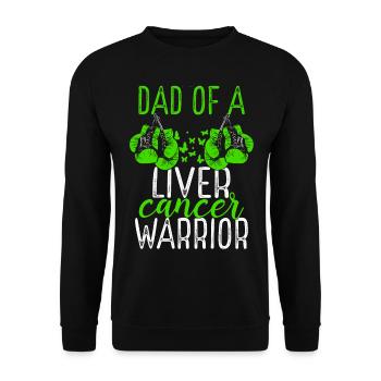 Dad Liver Cancer Awareness Fathers Day Papa - Unisex Pullover - Schwarz - Vorne - Alina (178cm) & Michal (187cm)