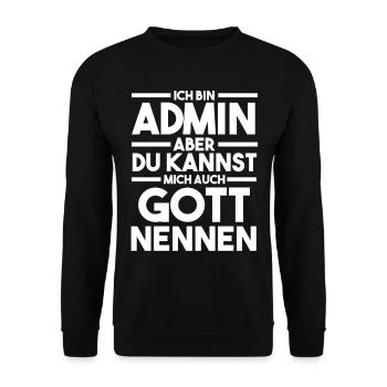 Informatiker Programmierer Admin Administrator - Unisex Pullover - Schwarz - Vorne - Alina (178cm) & Michal (187cm)
