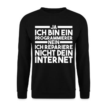 Programmieren Entwickler Coder Programmierer - Unisex Pullover - Schwarz - Vorne - Alina (178cm) & Michal (187cm)