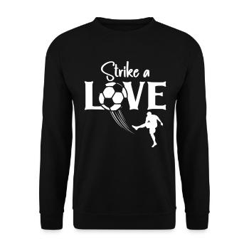 Football Life Player Love Coach Striker Sports - Unisex Sweatshirt - black - Front - Alina (178cm) & Michal (187cm)