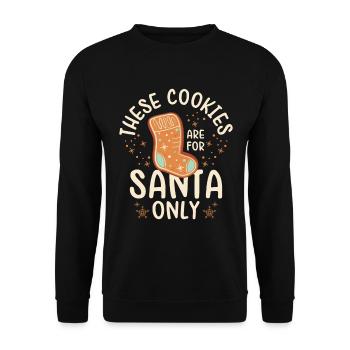 Christmas Cookies Holiday Baking Foodie Dessert - Unisex Sweatshirt - black - Front - Alina (178cm) & Michal (187cm)