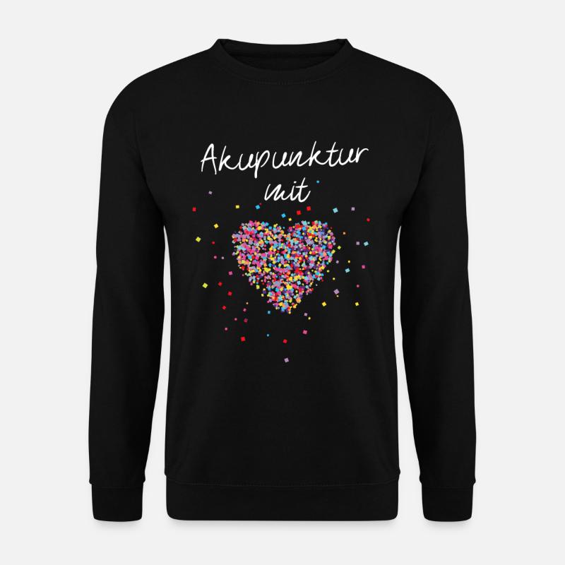 Akupunktur mit Herz Akupunkteurin Therapeutin - Unisex Pullover - Schwarz