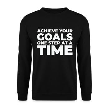 Goal Typography Life Quotes Positive Message - Unisex Sweatshirt - black - Front - Alina (178cm) & Michal (187cm)