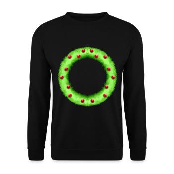 Couronne de Noël Baies rouges Noël - Sweat-shirt Unisexe - noir - Devant - Alina (178cm) & Michal (187cm)