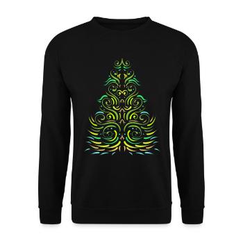 Green Ornaments Christmas Tree For Christmas - Unisex Sweatshirt - black - Front - Alina (178cm) & Michal (187cm)