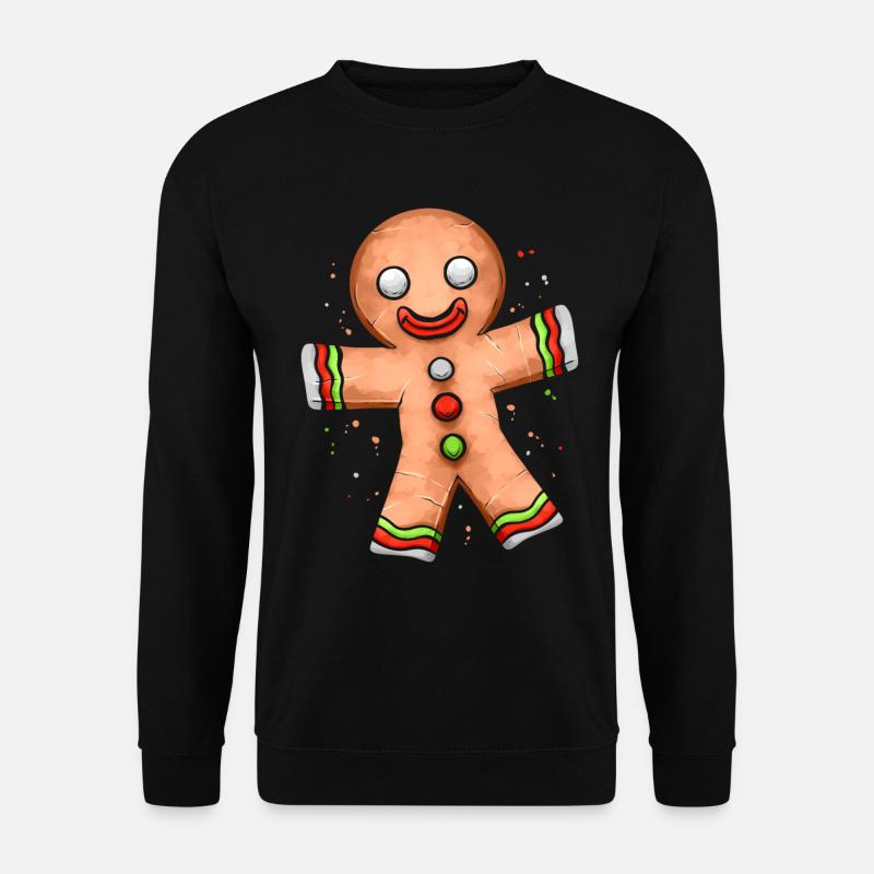 Gingerbread Man Merry Christmas - Unisex Sweatshirt - black