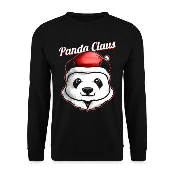 Panda Dressed As Santa Panda Claus On Christmas - Unisex Sweatshirt - black - Front - Alina (178cm) & Michal (187cm)
