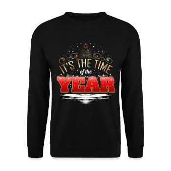 It's The Time Of The Year On Christmas - Unisex Sweatshirt - black - Front - Alina (178cm) & Michal (187cm)