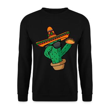 Dabbing Cactus Mexican Fiesta Taco Cinco De Mayo - Sweat-shirt Unisexe - noir - Devant - Alina (178cm) & Michal (187cm)
