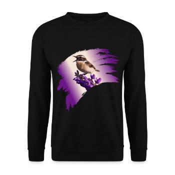 Gorge brune, Oiseau de l’année 2023 - Sweat-shirt Unisexe - noir - Devant - Alina (178cm) & Michal (187cm)