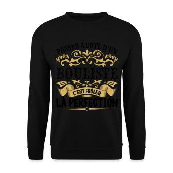 Bouliste | le Meilleur cadeau Bouliste - Sweat-shirt Unisexe - noir - Devant - Alina (178cm) & Michal (187cm)