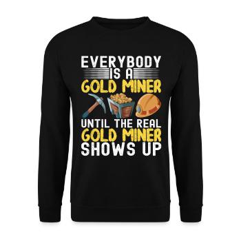 Gold Diggers Gold Mining - Unisex Sweatshirt - black - Front - Alina (178cm) & Michal (187cm)