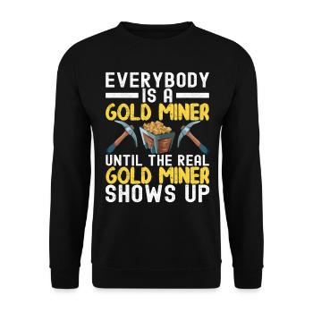 Chercheurs d’or Extraction d’or - Sweat-shirt Unisexe - noir - Devant - Alina (178cm) & Michal (187cm)