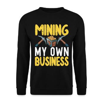 Gold Diggers Gold Mining - Unisex Sweatshirt - black - Front - Alina (178cm) & Michal (187cm)
