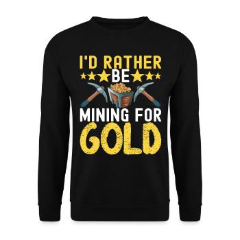 Gold Diggers Gold Mining - Unisex Sweatshirt - black - Front - Alina (178cm) & Michal (187cm)