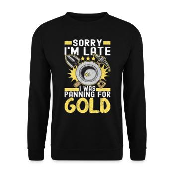 Gold Diggers Gold Mining - Unisex Sweatshirt - black - Front - Alina (178cm) & Michal (187cm)