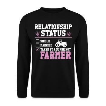Farming Farmer Girl Girlfriend - Unisex Pullover - Schwarz - Vorne - Alina (178cm) & Michal (187cm)