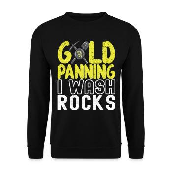 Gold Diggers Gold Mining - Unisex Sweatshirt - black - Front - Alina (178cm) & Michal (187cm)