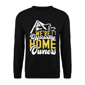Achat d’une maison pour les propriétaires - Sweat-shirt Unisexe - noir - Devant - Alina (178cm) & Michal (187cm)