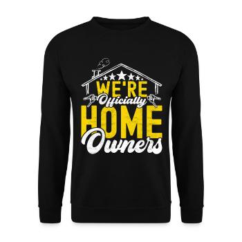 Achat d’une maison pour les propriétaires - Sweat-shirt Unisexe - noir - Devant - Alina (178cm) & Michal (187cm)