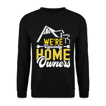 Achat d’une maison pour les propriétaires - Sweat-shirt Unisexe - noir - Devant - Alina (178cm) & Michal (187cm)