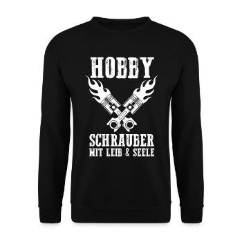 Mechatroniker Tuning KFZ Mechaniker Werkstatt Gara - Unisex Pullover - Schwarz - Vorne - Alina (178cm) & Michal (187cm)