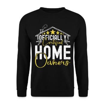 Achat d’une maison pour les propriétaires - Sweat-shirt Unisexe - noir - Devant - Alina (178cm) & Michal (187cm)