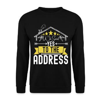 Achat d’une maison pour les propriétaires - Sweat-shirt Unisexe - noir - Devant - Alina (178cm) & Michal (187cm)