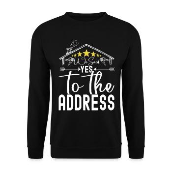 Achat d’une maison pour les propriétaires - Sweat-shirt Unisexe - noir - Devant - Alina (178cm) & Michal (187cm)