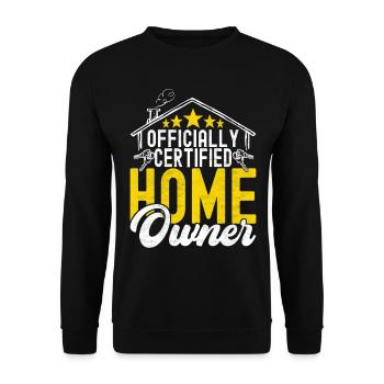 Achat d’une maison pour les propriétaires - Sweat-shirt Unisexe - noir - Devant - Alina (178cm) & Michal (187cm)