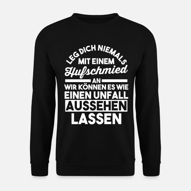 Hufbeschlagschmied Pferdeschmied Hufschmied - Unisex Pullover - Schwarz