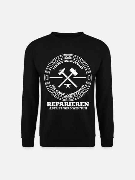 Hufbeschlagschmied Pferdeschmied Hufschmied - Unisex Pullover - Schwarz
