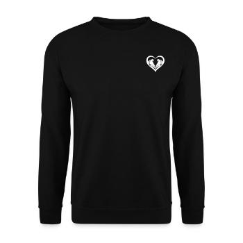 Perroquet Oiseau Amoureux Cœur Perroquet Oiseau Cockatiel Oiseau - Sweat-shirt Unisexe - noir - Devant - Alina (178cm) & Michal (187cm)
