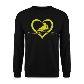 Cockatiel Bird Lover - Cute Parrot Bird - Unisex Sweatshirt - black - Front - Alina (178cm) & Michal (187cm)