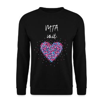 MTA mit Herz Laboratorium Labormedizinerin Labor - Unisex Pullover - Schwarz - Vorne - Alina (178cm) & Michal (187cm)
