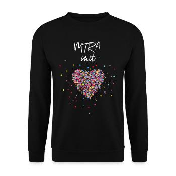 MTRA mit Herz Radiologie Medizinisch Technisch - Unisex Pullover - Schwarz - Vorne - Alina (178cm) & Michal (187cm)