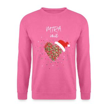 MTRA mit Herz Nikolausmütze Weihnachtsmotiv Xmas - Unisex Pullover - Pink - Vorne