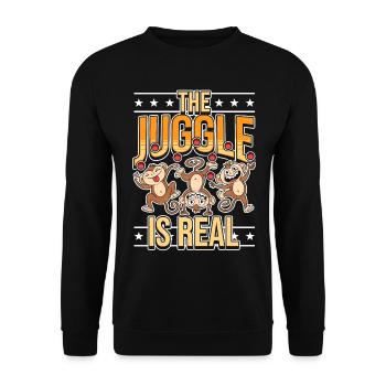 The Junggle Is Ream - Unisex Pullover - Schwarz - Vorne - Alina (178cm) & Michal (187cm)