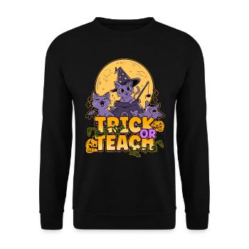 Trick Or Teach - Unisex Sweatshirt - black - Front - Alina (178cm) & Michal (187cm)