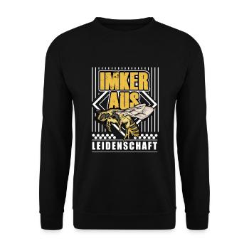 Imker Aus Leidenschaft - Unisex Pullover - Schwarz - Vorne - Alina (178cm) & Michal (187cm)