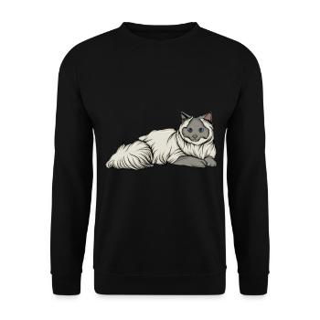 Chat - Sweat-shirt Unisexe - noir - Devant - Alina (178cm) & Michal (187cm)