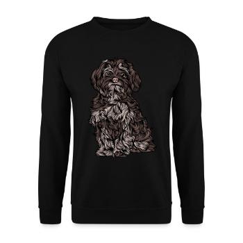 Hund - Unisex Pullover - Schwarz - Vorne - Alina (178cm) & Michal (187cm)