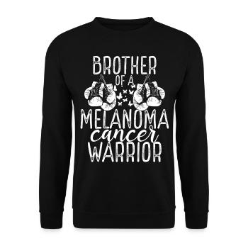 Brother Melanoma Cancer Awareness Sibling Twin - Unisex Sweatshirt - black - Front - Alina (178cm) & Michal (187cm)
