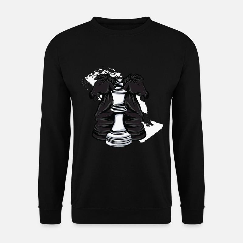 Schach Schachfiguren - Unisex Pullover - Schwarz