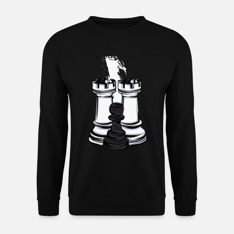 Chess Rook and Pawn - Unisex Sweatshirt - black